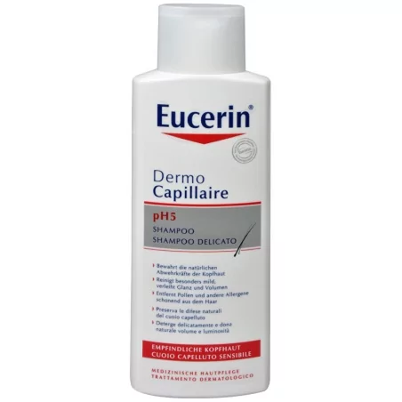 Šampon na vlasy pro citlivou pokožku pH5 Dermocapillaire Eucerin - 250 ml