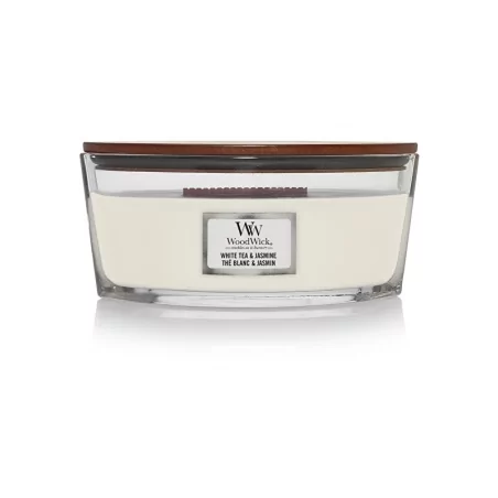Vonná svíčka loď White Tea & Jasmine WoodWick - 453,6 g