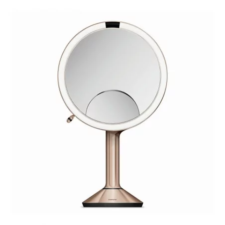 Kosmetické zrcátko s dotykovým ovládáním intenzity osvětlení Rose Gold Sensor Trio Simplehuman