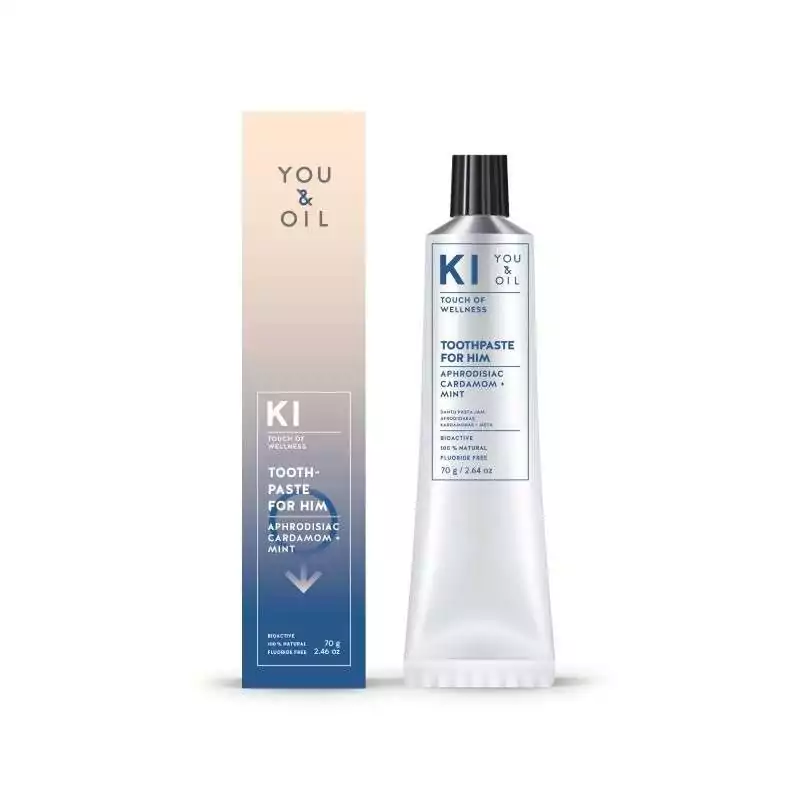 Afrodiziakální zubní pasta s kardamomem a mátou "Pro něj" You & Oil - 90 g Afrodiziakální zubní pasta s kardamomem a mátou "Pro něj" You & Oil - 90 g
