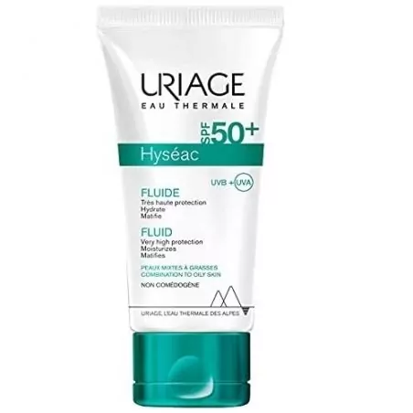 Matující fluid s hydratačním účinkem SPF 50+ Hyséac (Fluid) Uriage - 50 ml