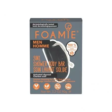 Pánská sprchová péče na obličej, tělo a vlasy What A Man (3 in 1 Shower Body Bar) Foamie - 90 g