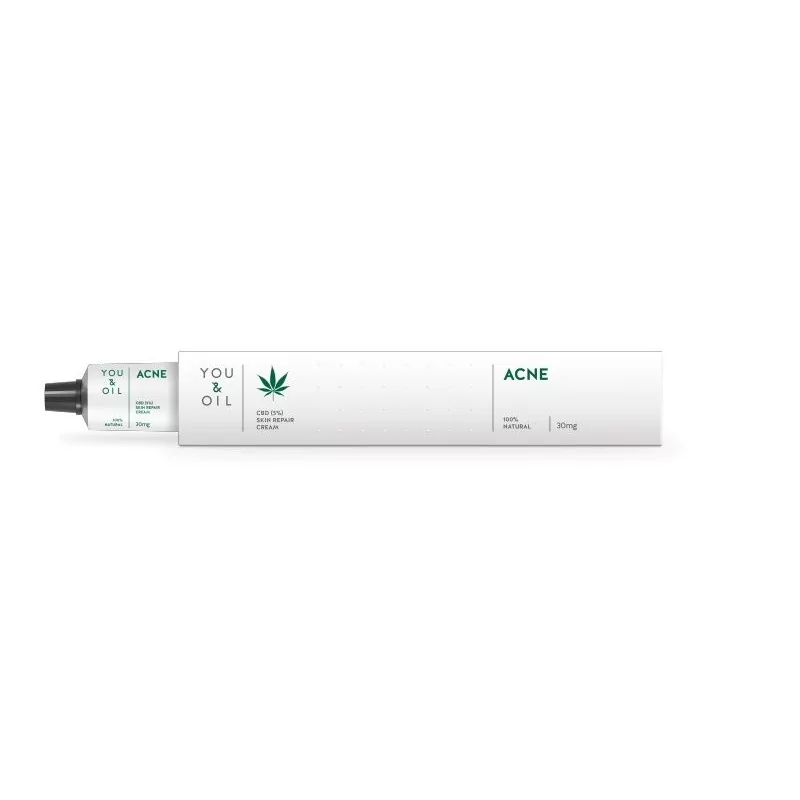 Pleťový krém proti akné s 5% obsahem CBD You & Oil - 30 ml Pleťový krém proti akné s 5% obsahem CBD You & Oil - 30 ml