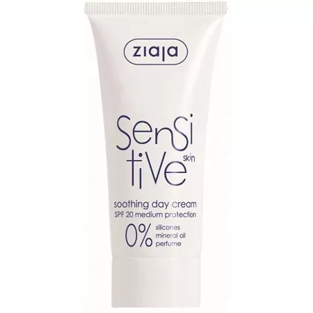 Zklidňující denní krém SPF 20 Sensitive Ziaja - 50 ml