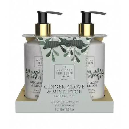 Dárková sada péče o ruce Zázvor, Hřebíček & Jmelí Scottish Fine Soaps
