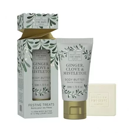 Dárková sada mini péče o tělo Festive Treats Zázvor, Hřebíček & Jmelí Scottish Fine Soaps