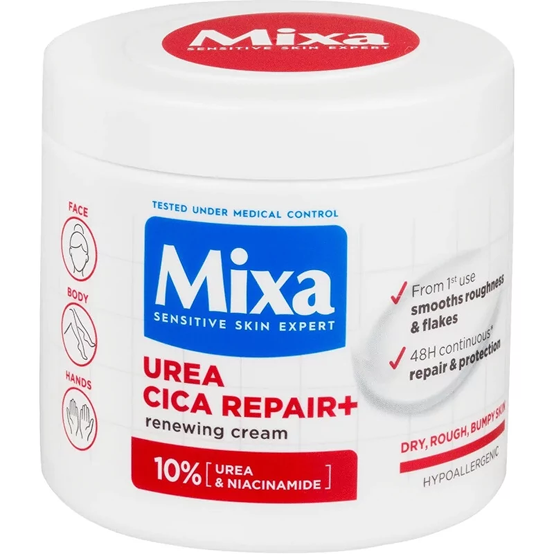 Regenerační tělová péče pro velmi suchou a hrubou pokožku Urea Cica Repair+ (Renewing Cream) Mixa - 400 ml