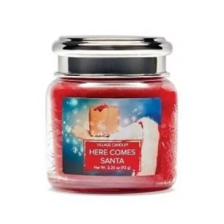Vonná svíčka ve skle Santova návštěva (Here Comes Santa) Village Candle - 92 g