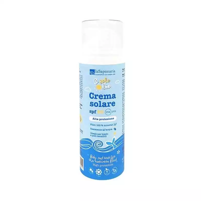 Opalovací krém pro děti a citlivou pokožku SPF 50 BIO laSaponaria - 125 ml Opalovací krém pro děti a citlivou pokožku SPF 50 BIO laSaponaria - 125 ml