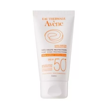 Minerální ochranný krém na obličej bez parfemace 50+ (Very High Protection) Avène - 50 ml