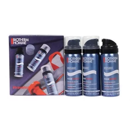 Dárková sada pěny na holení pro citlivou pleť Shave Power Trio Set Biotherm - 3 x 50 ml