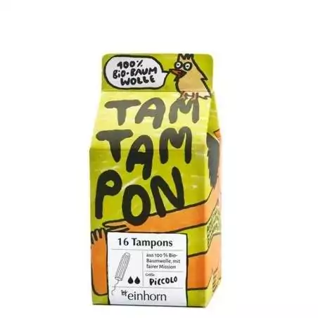 Tampony TamTampon Piccolo z hypoalergenní z bio bavlny Einhorn - 16 ks