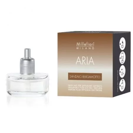 Náhradní náplň do elektrického difuzéru Aria / Sandalo Bergamotto Millefiori Milano - 20 ml
