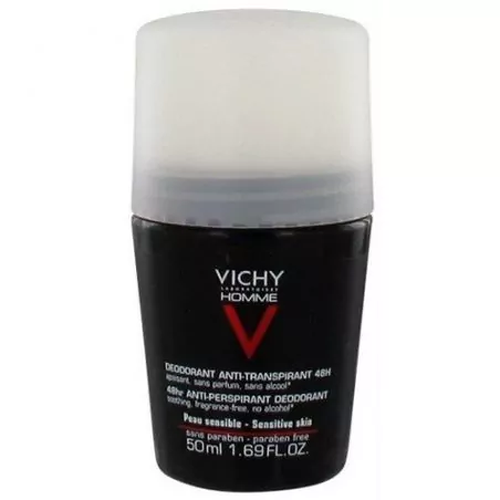 Deodorant pro citlivou pokožku Homme 48H Deo roll-on (Anti-Transpirant Extra Sensitive) Vichy - 50 ml