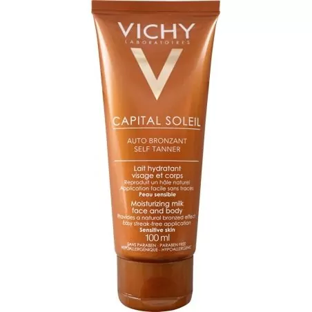 Hydratační samoopalovací mléko na obličej a tělo Capital Soleil Auto Bronzant (Moisturizing Milk Face and Body) Vichy - 100 ml
