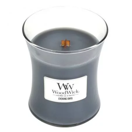 Vonná svíčka váza Evening Onyx WoodWick - 275 g