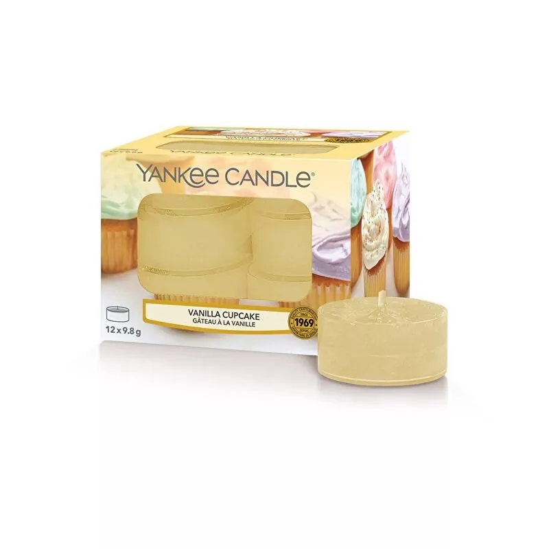 Aromatické čajové svíčky Vanilla Cupcake 12 x Yankee Candle - 9,8 g