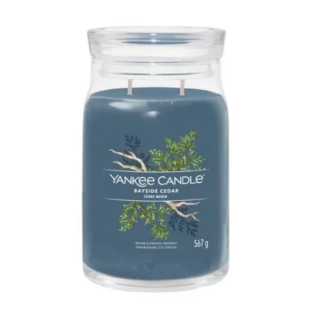 Aromatická svíčka Signature sklo velké Bayside Cedar Yankee Candle - 567 g