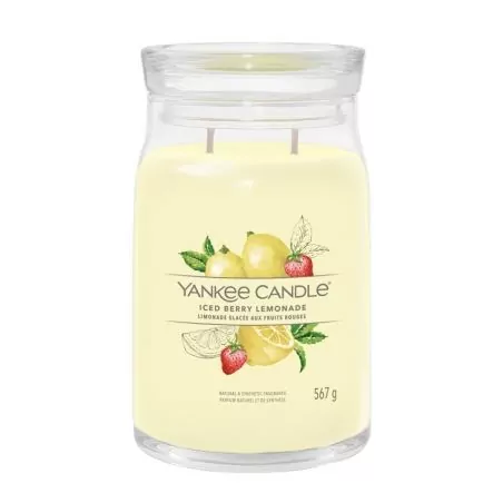 Aromatická svíčka Signature sklo velké Iced Berry Lemonade Yankee Candle - 567 g