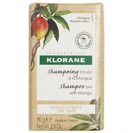 Tuhý šampon s mangem (Mango Shampoo Bar with Mango) Klorane - 80 g