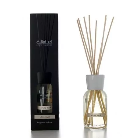 Aroma difuzér Natural Bílé pižmo Millefiori Milano - 100 ml