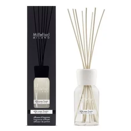 Aroma difuzér Natural Květiny z bílého papíru Millefiori Milano - 250 ml