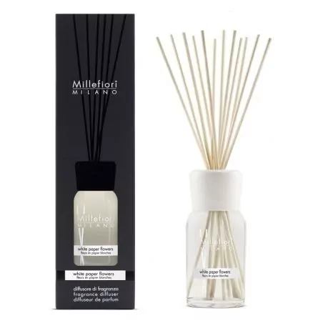 Aroma difuzér Natural Květiny z bílého papíru Millefiori Milano - 500 ml