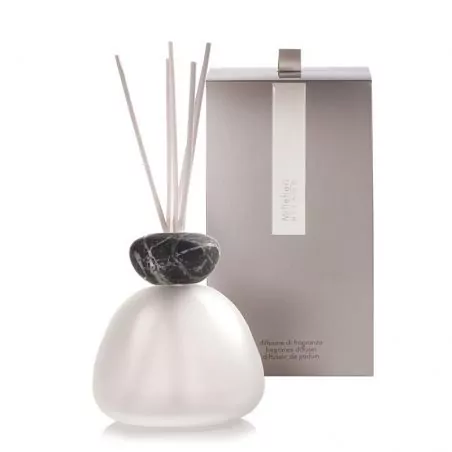 Mramorový matný aroma difuzér černý uzávěr Millefiori Milano - 400 ml