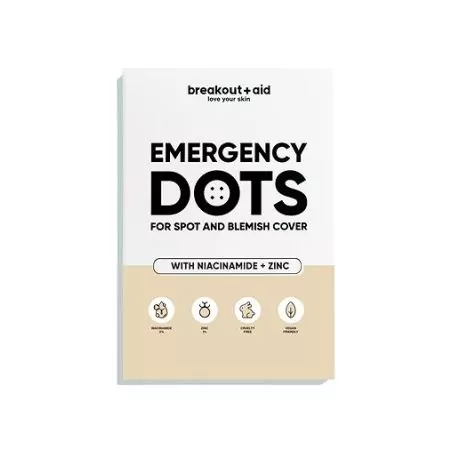 Náplasti na akné s niacinamidem a zinkem Emergency Dots Breakout+aid - 72 ks