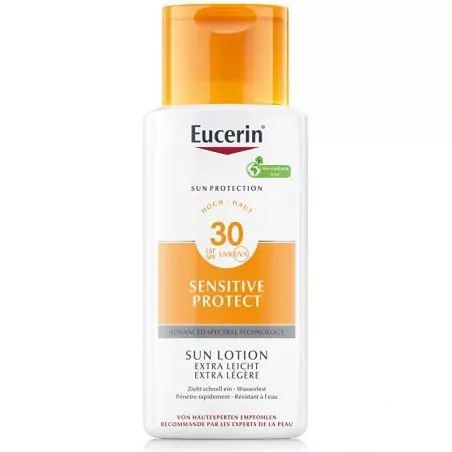 Extra lehké mléko na opalování Sensitive Protect SPF 30 (Extra Light Sun Lotion) Eucerin - 150 ml
