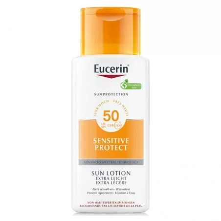 Extra lehké mléko na opalování Sensitive Protect SPF 50+ (Extra Light Sun Lotion) Eucerin - 150 ml