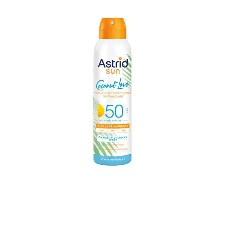 Neviditelný suchý sprej na opalování SPF 50 Sun Astrid - 150 ml