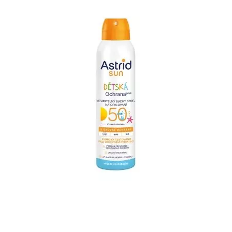Dětský neviditelný suchý sprej na opalování SPF 50 Sun Astrid - 150 ml