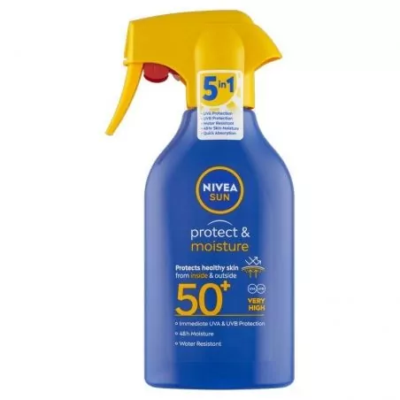 Hydratační sprej na opalování s pumpičkou SPF 50+ Sun (Protect & Moisture Spray) Nivea - 270 ml