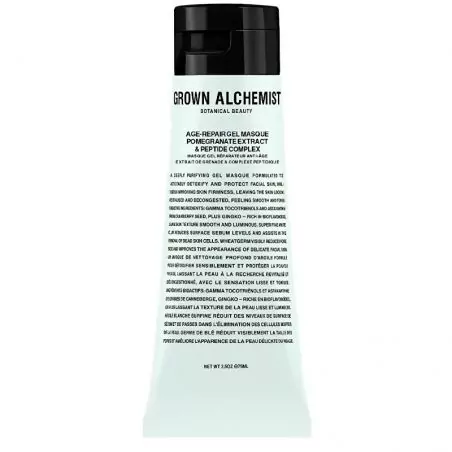 Gelová pleťová maska proti příznakům stárnutí Pomegranate Extract, Peptide Complex (Age-Repair Gel Masque) Grown Alchemist - 75 