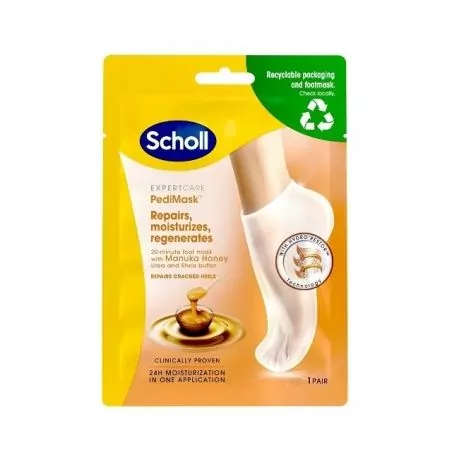 Hydratační maska na nohy s manukovým medem Expert Care PediMask™ (Foot Mask With Manuka Honey) 1 pár Scholl