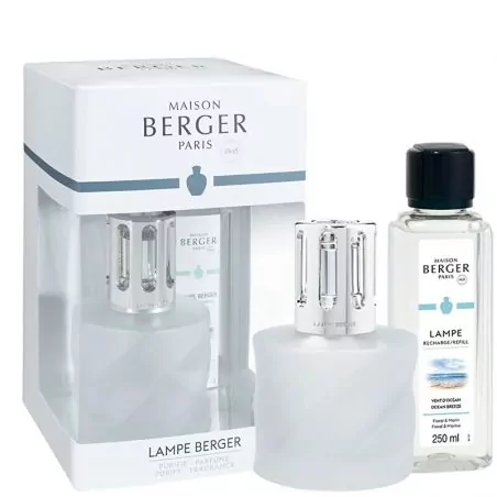 Dárková sada katalytická lampa Spirale ojíněná + náplň Vůně oceánu Maison Berger Paris - 250 ml
