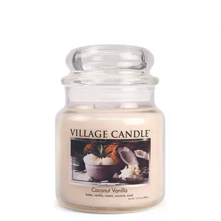 Vonná svíčka ve skle Coconut Vanilla Village Candle - 389 g