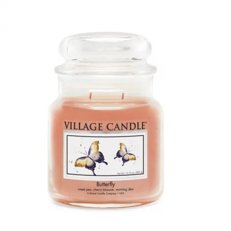 Vonná svíčka ve skle Motýl (Butterfly) Village Candle - 389 g