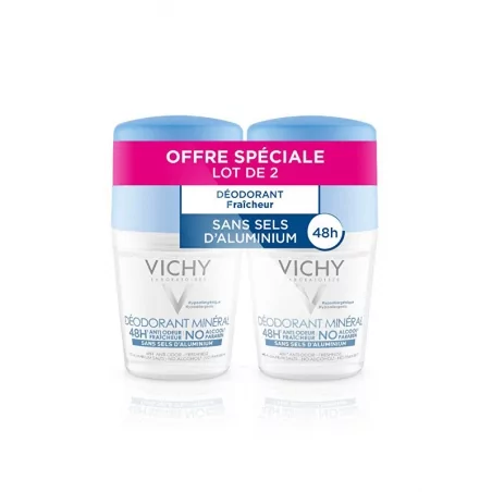 Sada minerálních kuličkových deodorantů (Mineral Deodorant) Vichy - 2 x 50 ml