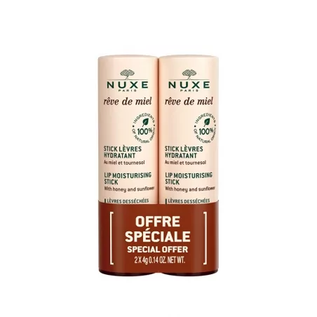 Sada hydratačních tyčinek na rty Reve de Miel (Lip Moisturizing Stick Duo) Nuxe - 2 x 4 g