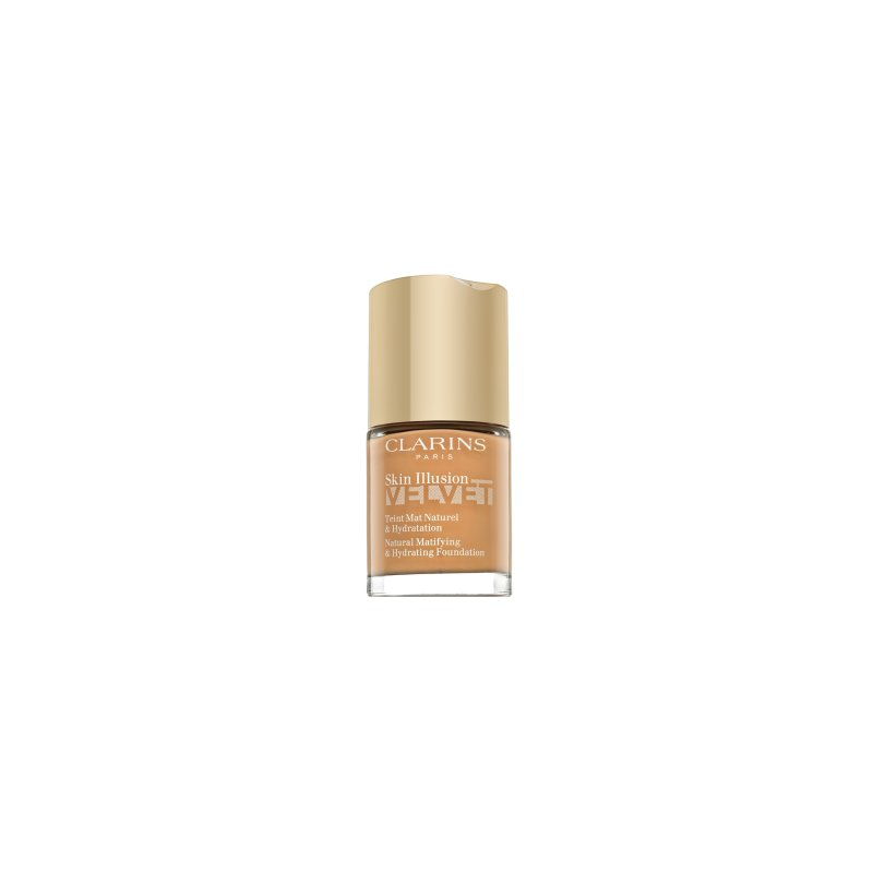 Skin Illusion Velvet Natural Matifying & Hydrating Foundation tekutý make-up s matujícím účinkem 112C Amber Clarins - 30 ml Skin Illusion Velvet Natural Matifying & Hydrating Foundation tekutý make-up s matujícím účinkem 112C Amber Clarins - 30 ml