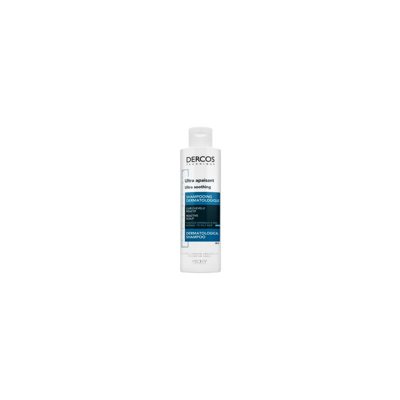 Dercos Ultra Soothing Sulfate-Free Shampoo Normal To Oily Hair bezsulfátový šampon pro mastnou pokožku hlavy Vichy - 200 ml