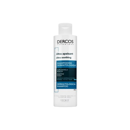 Dercos Ultra Soothing Sulfate-Free Shampoo Normal To Oily Hair bezsulfátový šampon pro mastnou pokožku hlavy Vichy - 200 ml