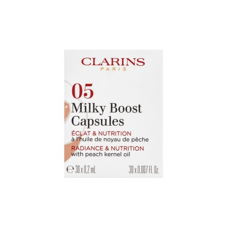 Milky Boost Capsules tekutý make-up pro sjednocenou a rozjasněnou pleť 05 30 x Clarins - 0,2 ml
