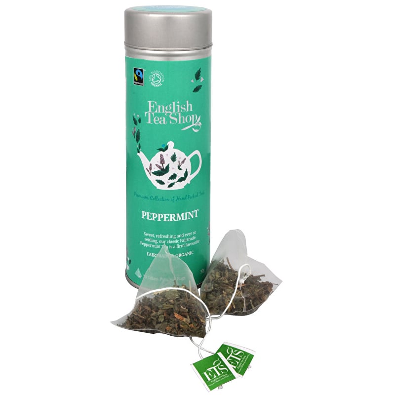 Čistá máta BIO 15 pyramidek v plechovce English Tea Shop Čistá máta BIO 15 pyramidek v plechovce English Tea Shop