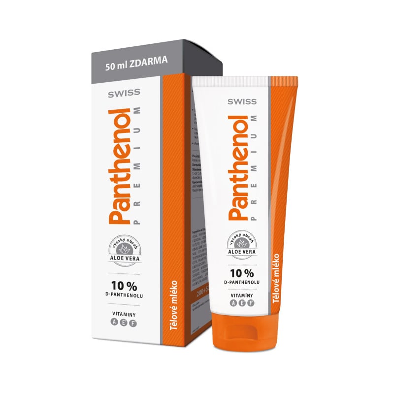 Panthenol 10% Swiss Premium / tělové mléko 200 ml + 50 ml ZDARMA Simply You