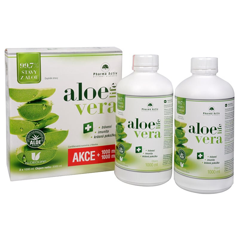 AloeVeraLife 1+1 ZDARMA (1000 ml + 1000 ml) Pharma Activ AloeVeraLife 1+1 ZDARMA (1000 ml + 1000 ml) Pharma Activ