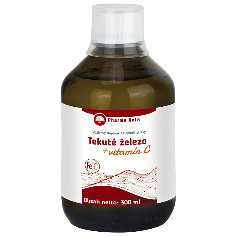 Koloidní železo + vitamín C liquid Pharma Activ - 300 ml Koloidní železo + vitamín C liquid Pharma Activ - 300 ml