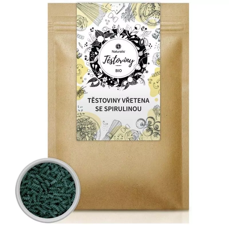 Těstoviny vřetena se spirulinou Naturalis BIO - 250 g Těstoviny vřetena se spirulinou Naturalis BIO - 250 g